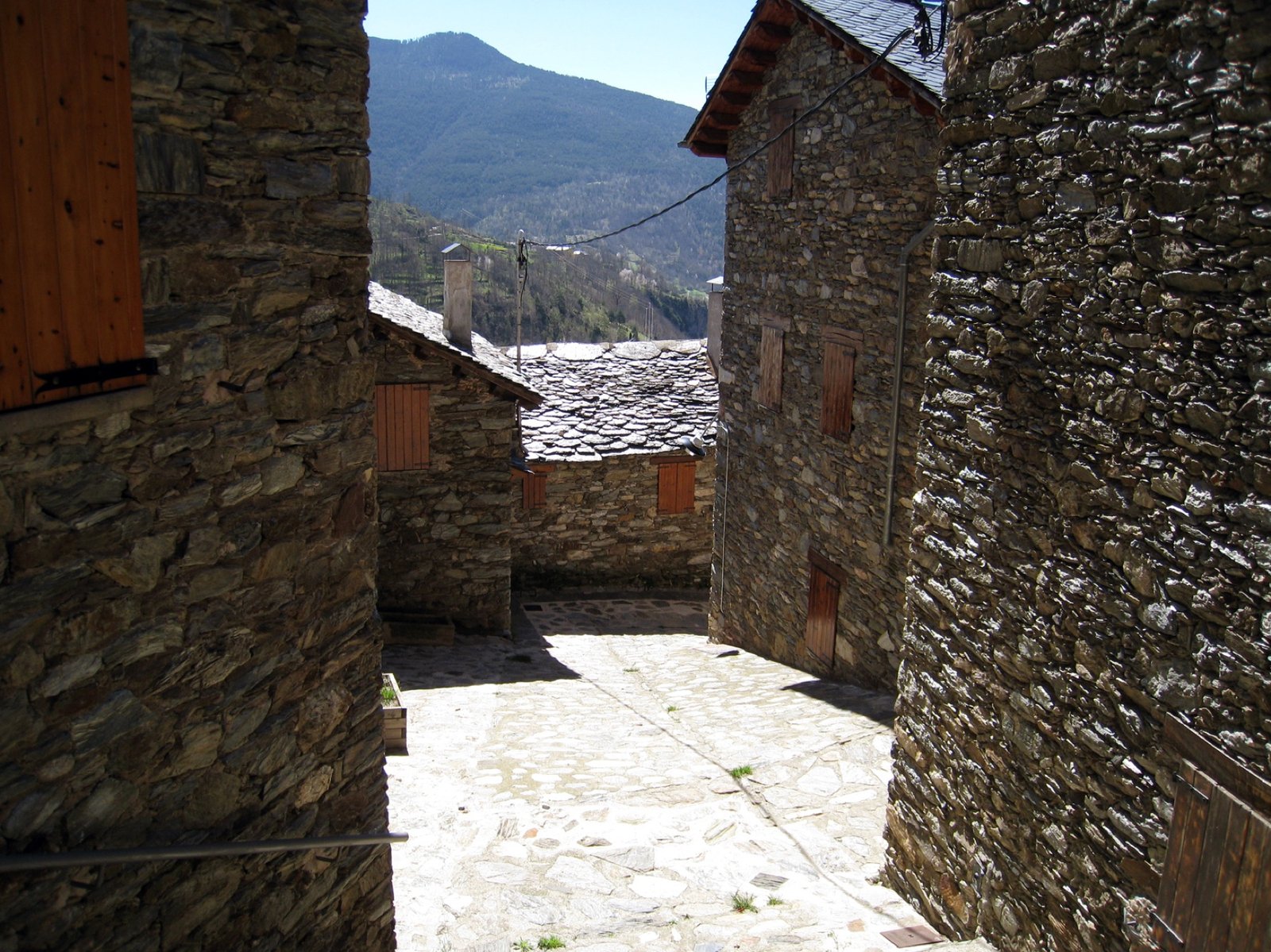 Casas de piedra del pueblo